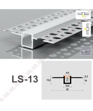 Лінійний LED профіль для гіпсокартону LS-13A (срібло)