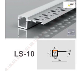 Лінійний LED профіль для гіпсокартону LS-10A (срібло)
