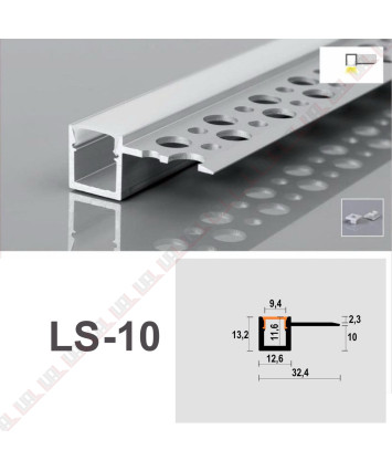 Лінійний LED профіль для гіпсокартону LS-10A (срібло)